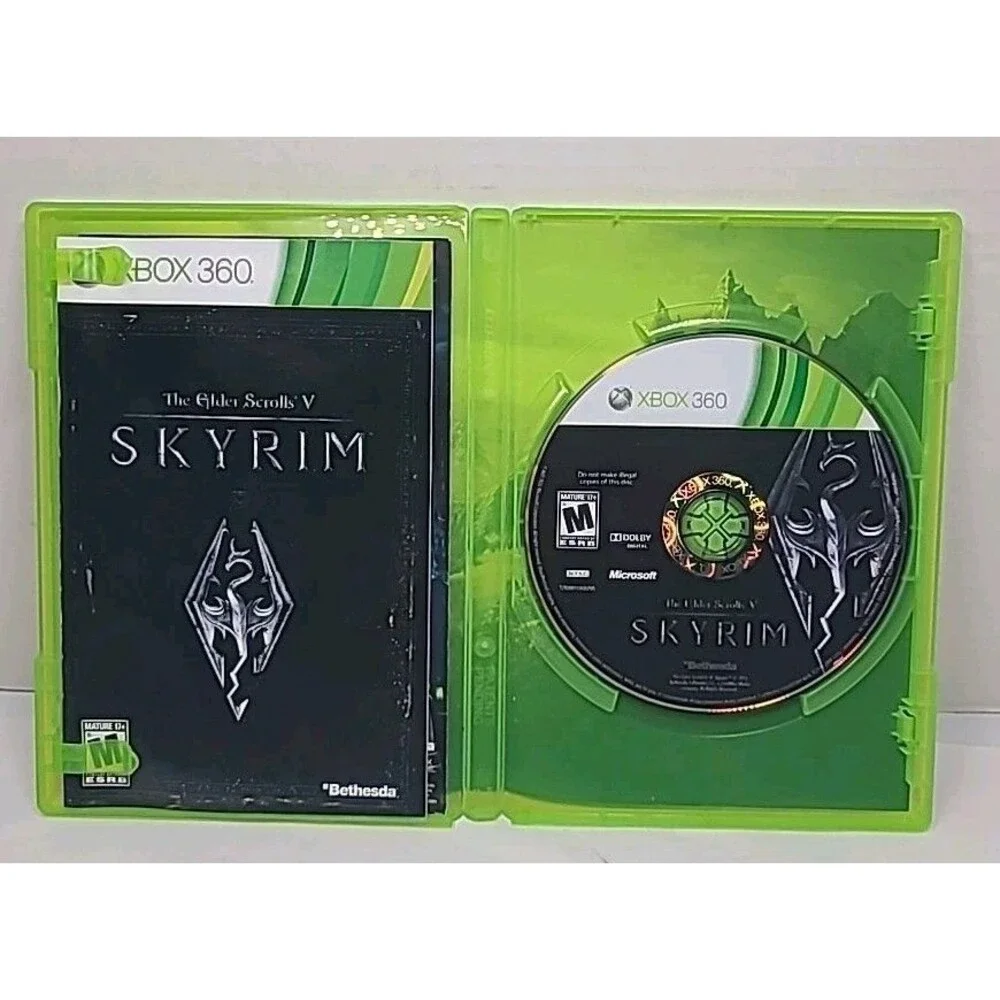 Elder Scrolls V Skyrim - Microsoft Xbox 360 with Manual CIB